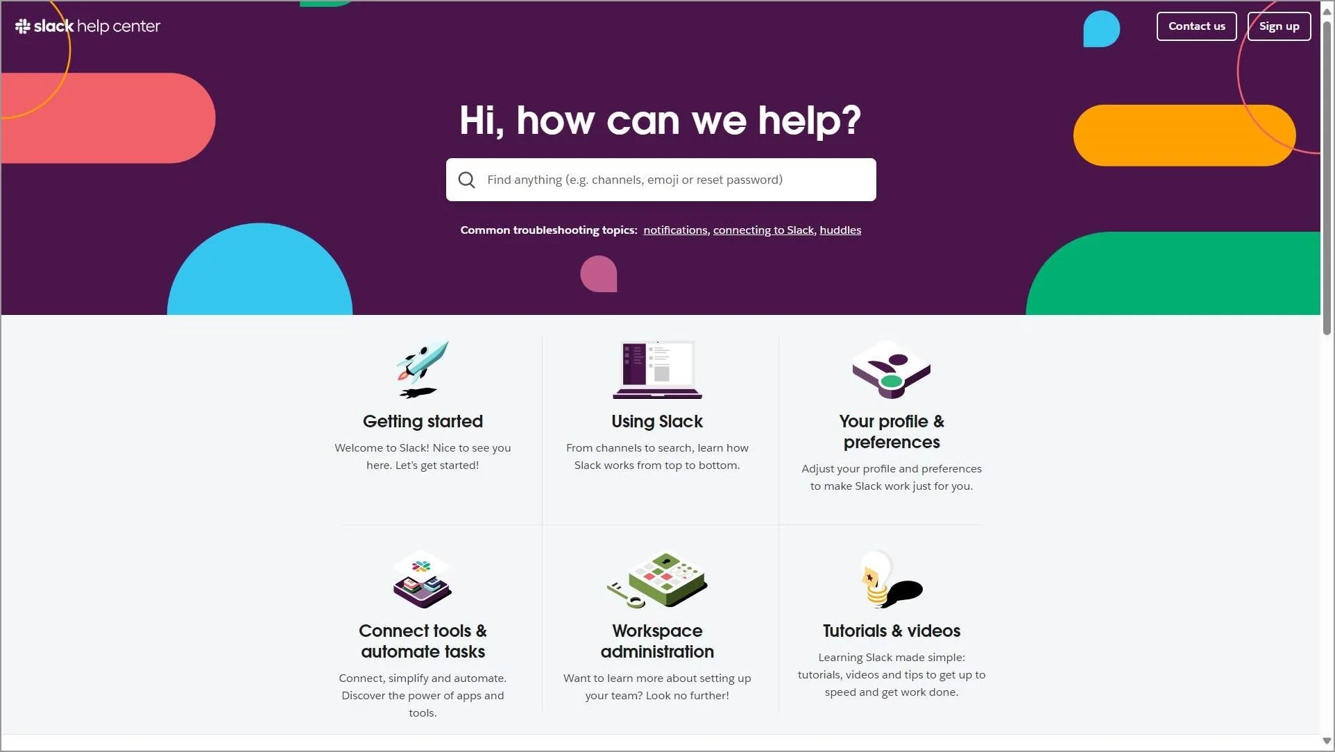Slack knowledge base example